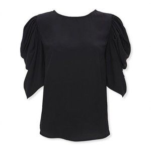 FOREVER 21 Pickup-Sleeve Keyhole Top Small